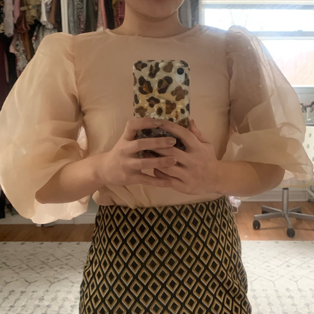 Zara Kids Blouse Balloon Sleeves - Picture 1 of 7